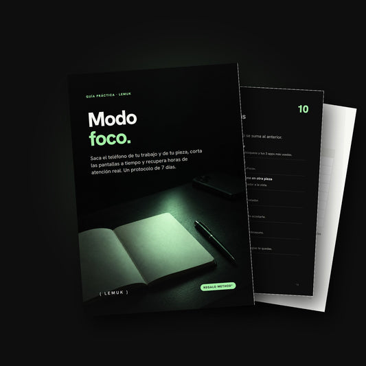 Ebook Modo foco de Lemuk: portada y páginas interiores