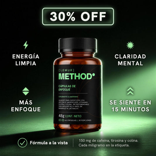 METHOD° con 30% OFF: energía limpia, claridad mental, foco y calma, se siente en 15 minutos
